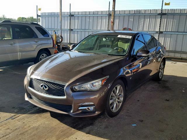 JN1BV7AP4FM345745 - 2015 INFINITI Q50 BASE BROWN photo 2