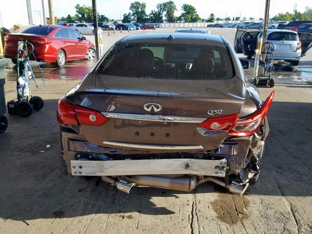 JN1BV7AP4FM345745 - 2015 INFINITI Q50 BASE BROWN photo 9