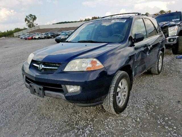 2HNYD18663H532482 - 2003 ACURA MDX TOURIN BLUE photo 2