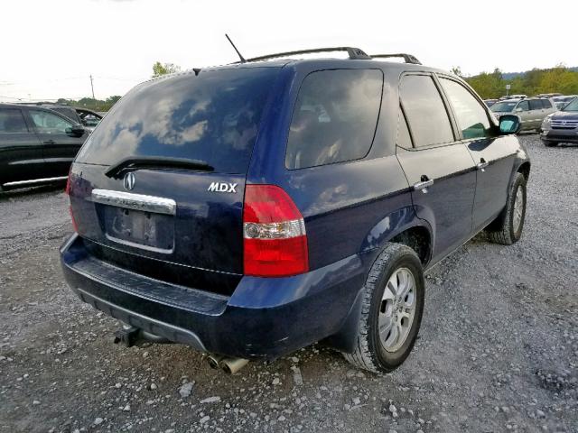 2HNYD18663H532482 - 2003 ACURA MDX TOURIN BLUE photo 4