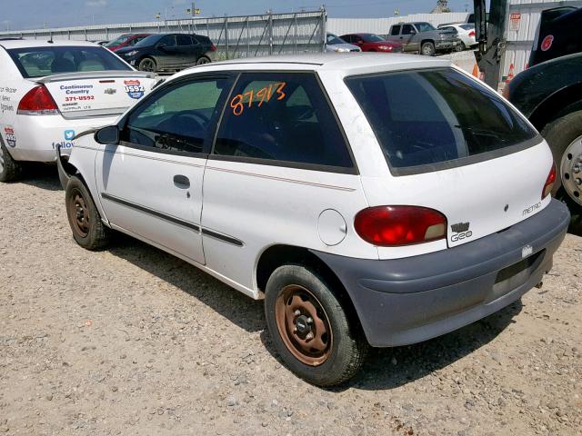 2C1MR2266V6746890 - 1997 GEO METRO WHITE photo 3