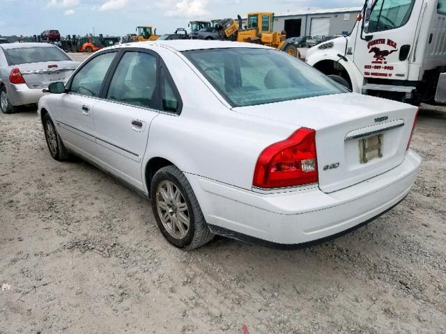 YV1TS592X51390884 - 2005 VOLVO S80 2.5T WHITE photo 3