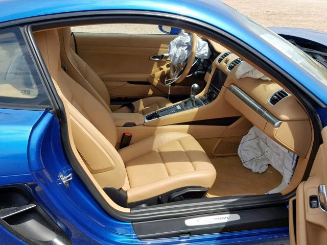 WP0AA2A87EK174614 - 2014 PORSCHE CAYMAN BLUE photo 5