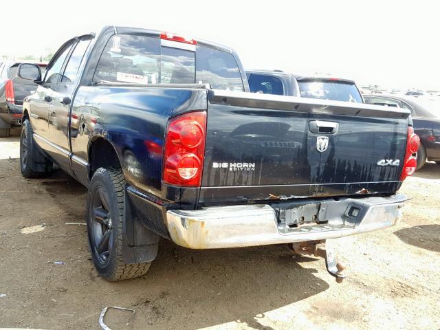 1D7HU18257S182284 - 2007 DODGE RAM 1500 S BLACK photo 3