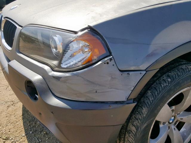 WBXPA93404WA63736 - 2004 BMW X3 3.0I GRAY photo 9