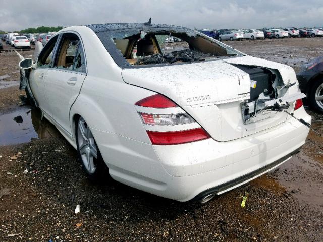 WDDNG71X58A159274 - 2008 MERCEDES-BENZ S 550 WHITE photo 3