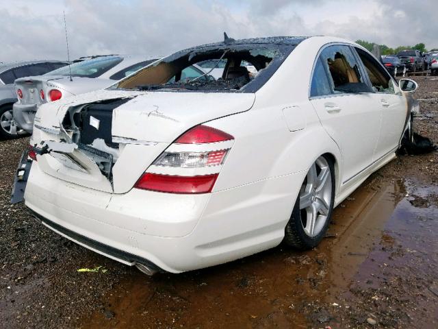 WDDNG71X58A159274 - 2008 MERCEDES-BENZ S 550 WHITE photo 4