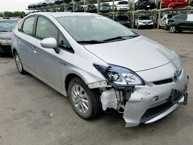 JTDKN3DPXE3059341 - 2014 TOYOTA PRIUS PLUG SILVER photo 1