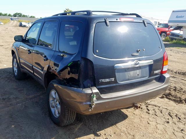 4F2YZ04104KM11601 - 2004 MAZDA TRIBUTE LX BLACK photo 3