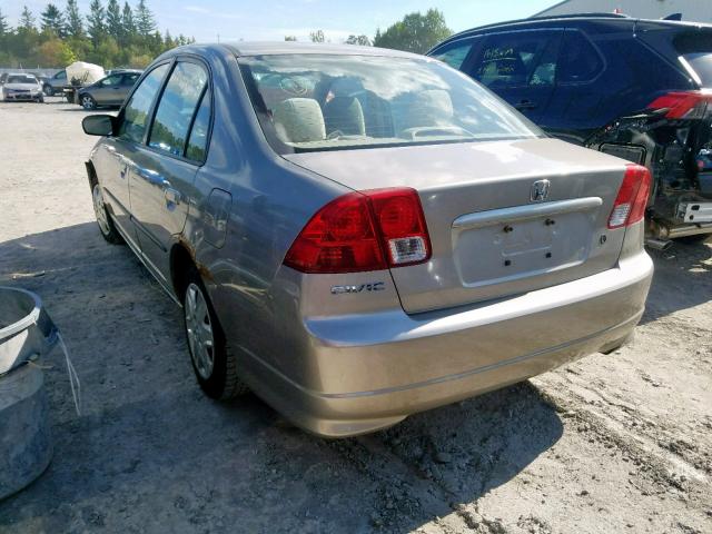 2HGES16404H938325 - 2004 HONDA CIVIC DX BEIGE photo 3