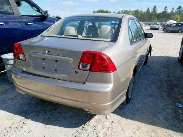 2HGES16404H938325 - 2004 HONDA CIVIC DX BEIGE photo 4