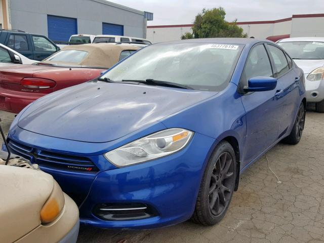 1C3CDFBH2DD175988 - 2013 DODGE DART SXT BLUE photo 2