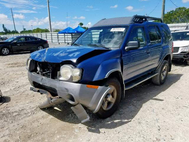 5N1ED28T22C594110 - 2002 NISSAN XTERRA XE BLUE photo 2