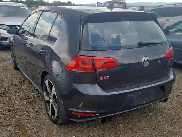 3VW547AU6GM005213 - 2016 VOLKSWAGEN GTI S/SE CHARCOAL photo 3