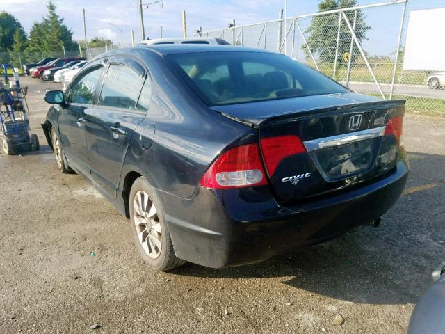 2HGFA1F07AH023519 - 2010 HONDA CIVIC EXL 黑色 照片 3