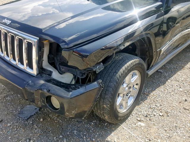 1J8HH58N46C311326 - 2006 JEEP COMMANDER BLACK photo 9