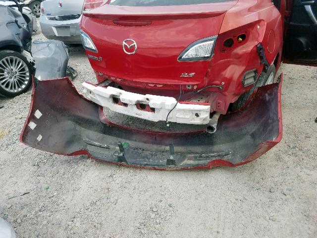 JM1BL1S54A1182389 - 2010 MAZDA 3 S RED photo 9