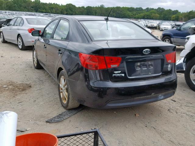 KNAFU4A22C5477491 - 2012 KIA FORTE EX BLACK photo 3