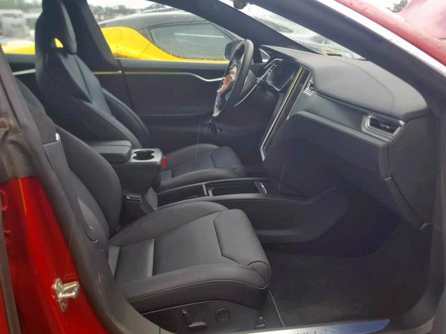 5YJSA1E17HF213151 - 2017 TESLA MODEL S Կարմիր լուսանկար 5