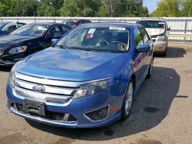 3FAHP0DC1AR270428 - 2010 FORD FUSION SPO BLUE photo 2