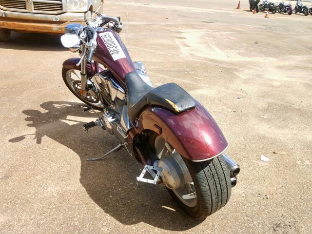 JH2SC6116AK000222 - 2010 HONDA VT1300 CX MAROON photo 3