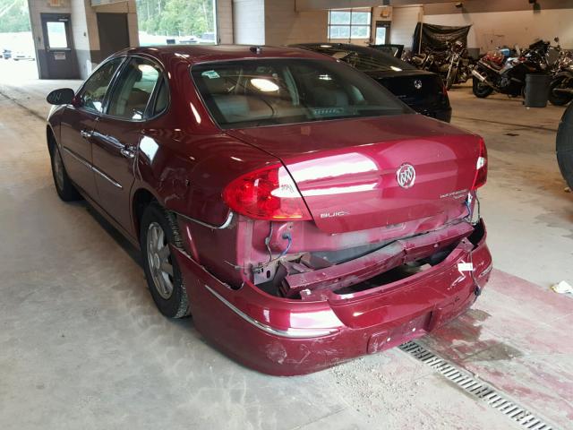 2G4WD582391125458 - 2009 BUICK LACROSSE C BURGUNDY photo 3