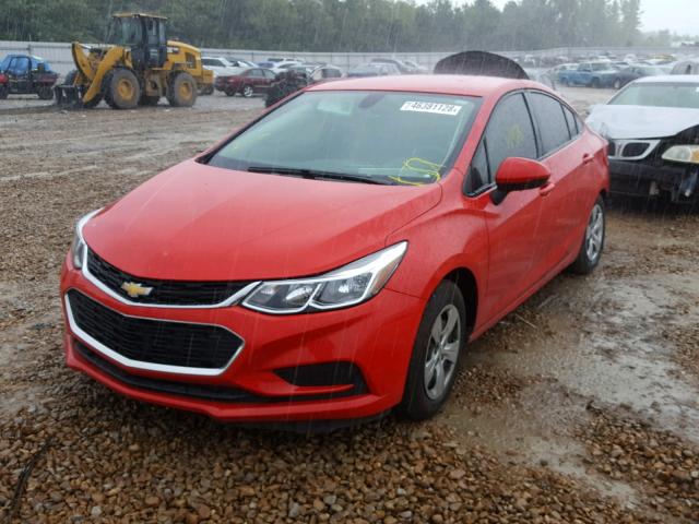 1G1BC5SM2H7222757 - 2017 CHEVROLET CRUZE LS RED photo 2