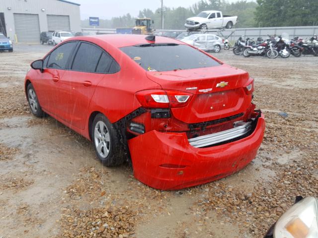 1G1BC5SM2H7222757 - 2017 CHEVROLET CRUZE LS RED photo 3