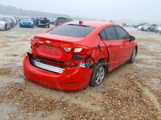 1G1BC5SM2H7222757 - 2017 CHEVROLET CRUZE LS RED photo 4