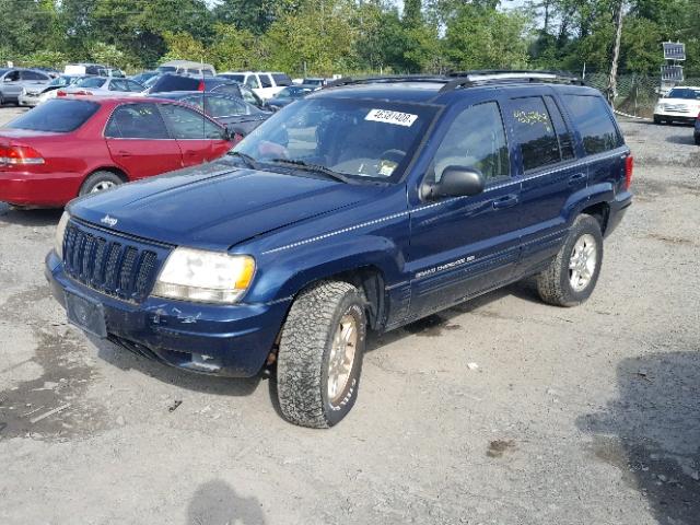 1J4GW68N6XC712743 - 1999 JEEP GRAND CHER BLUE photo 2