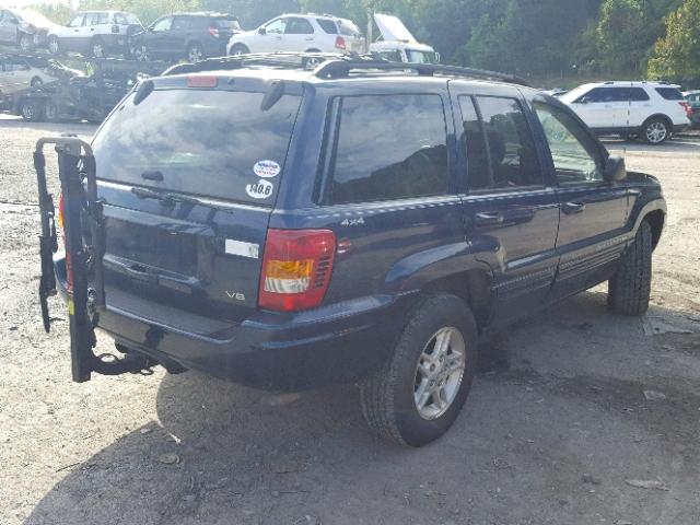 1J4GW68N6XC712743 - 1999 JEEP GRAND CHER BLUE photo 4