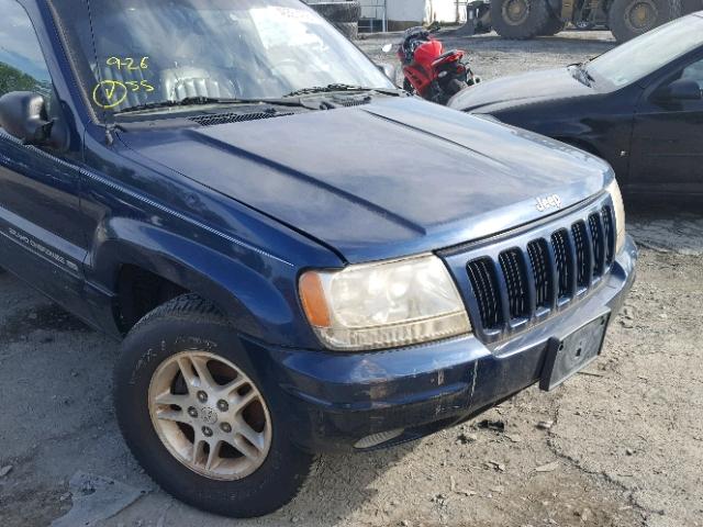 1J4GW68N6XC712743 - 1999 JEEP GRAND CHER BLUE photo 9