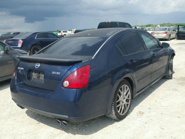 1N4BA41EX7C832614 - 2007 NISSAN MAXIMA SE BLUE photo 4