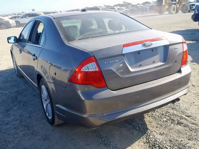 3FAHP0JA6CR214409 - 2012 FORD FUSION SEL GRAY photo 3