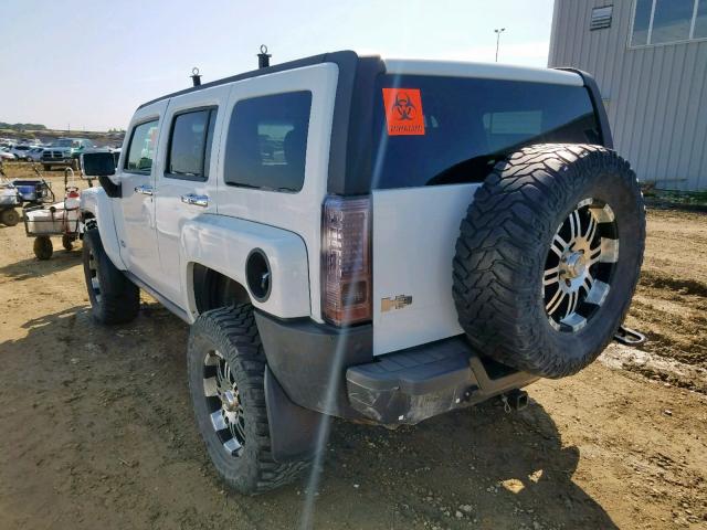 5GTDN13E778146609 - 2007 HUMMER H3 WHITE photo 3