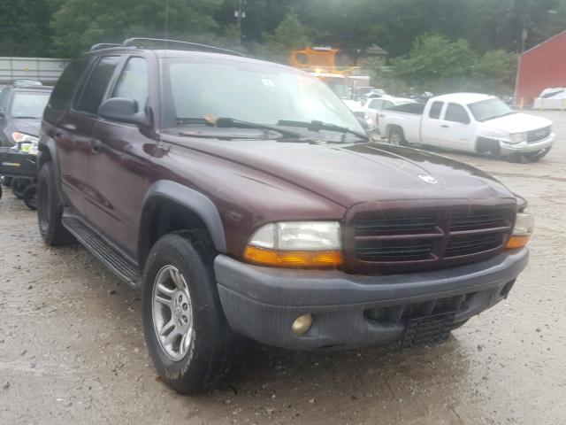 1D4HS38NX3F618400 - 2003 DODGE DURANGO SP RED photo 1