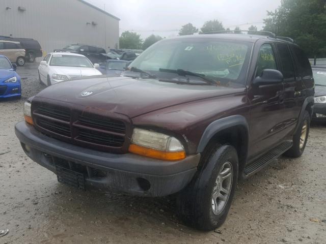 1D4HS38NX3F618400 - 2003 DODGE DURANGO SP RED photo 2