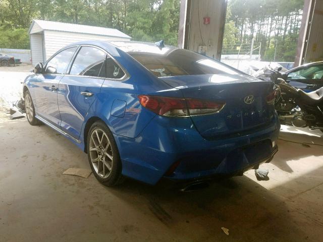 5NPE34AB8JH631751 - 2018 HYUNDAI SONATA SPO BLUE photo 3