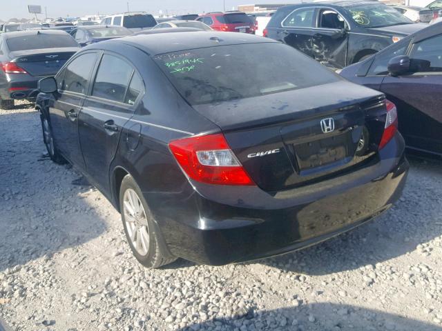 2HGFB2F81CH550774 - 2012 HONDA CIVIC EX BLACK photo 3