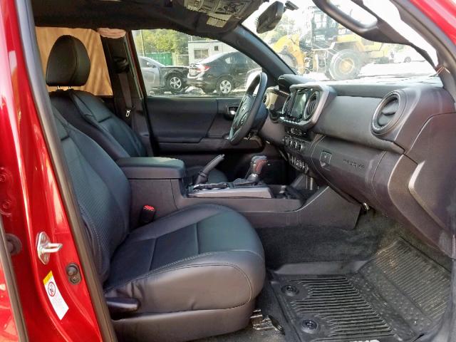 5TFCZ5AN9JX154385 - 2018 TOYOTA TACOMA DOU 红色 照片 5