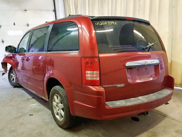 2A8HR54PX8R843176 - 2008 CHRYSLER TOWN & COU RED photo 3
