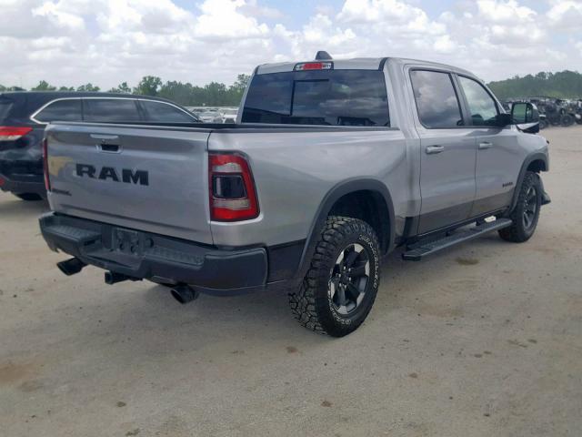 1C6RRELT8KN724211 - 2019 RAM 1500 REBEL SILVER photo 4