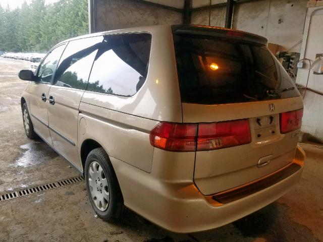 2HKRL185X1H583606 - 2001 HONDA ODYSSEY LX TAN photo 3