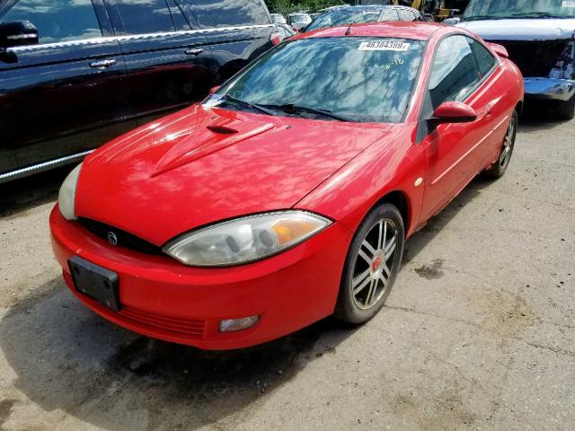 1ZWFT61L525610651 - 2002 MERCURY COUGAR V6 RED photo 2