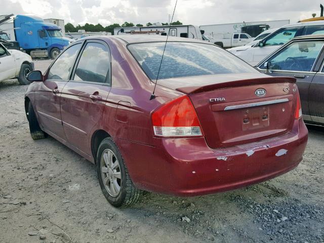 KNAFE121X75405882 - 2007 KIA SPECTRA EX BURGUNDY photo 3