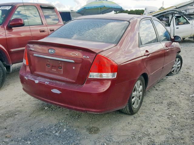 KNAFE121X75405882 - 2007 KIA SPECTRA EX BURGUNDY photo 4