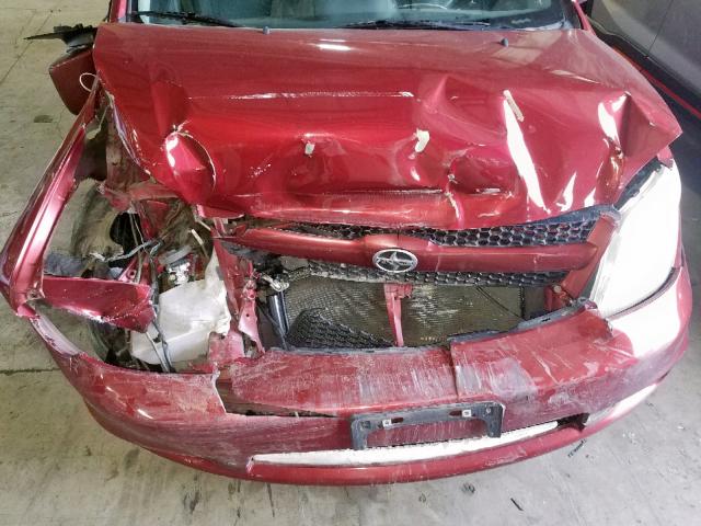 JTKKT624765017689 - 2006 TOYOTA SCION XA RED photo 7