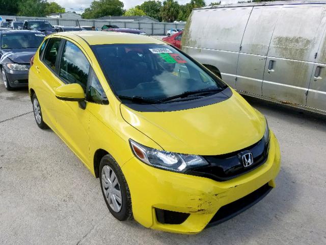 JHMGK5H59GX019457 - 2016 HONDA FIT LX YELLOW photo 1