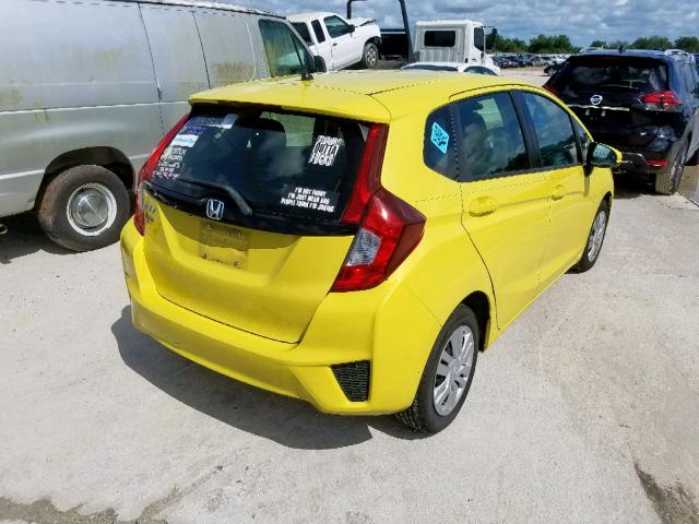 JHMGK5H59GX019457 - 2016 HONDA FIT LX YELLOW photo 4