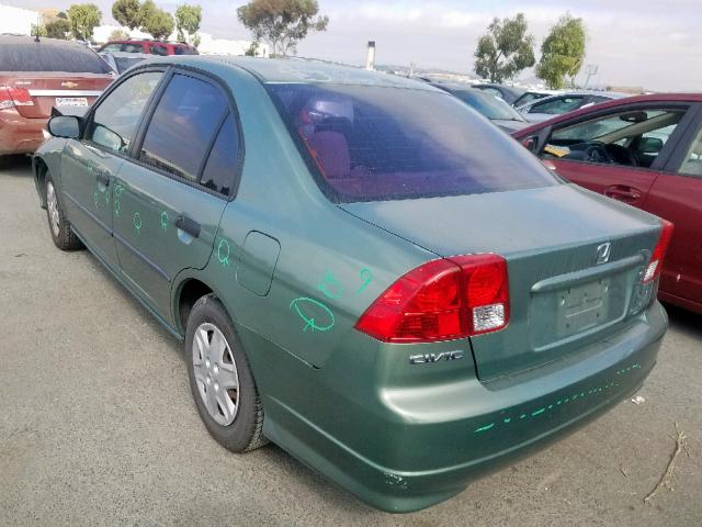 2HGES16304H594549 - 2004 HONDA CIVIC DX V GREEN photo 3